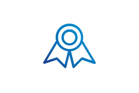 A Blue-ribbon logo.